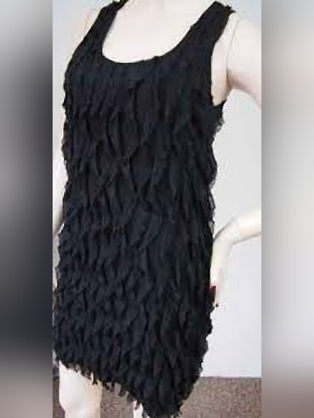 Zara Black Ruffled Mini Dress - Picture 11 of 14